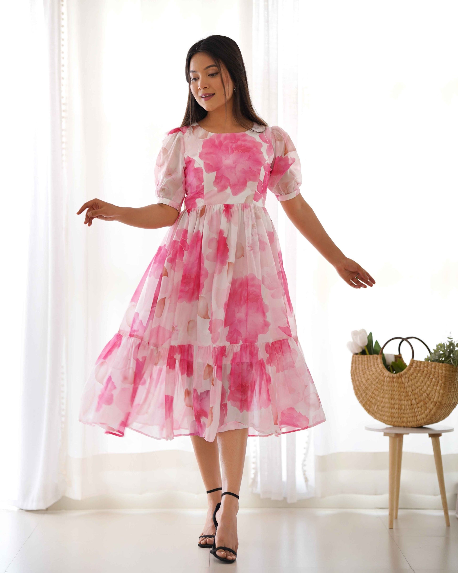 Organja Silk One Piece Dress Fully Stitched Ready To Wear