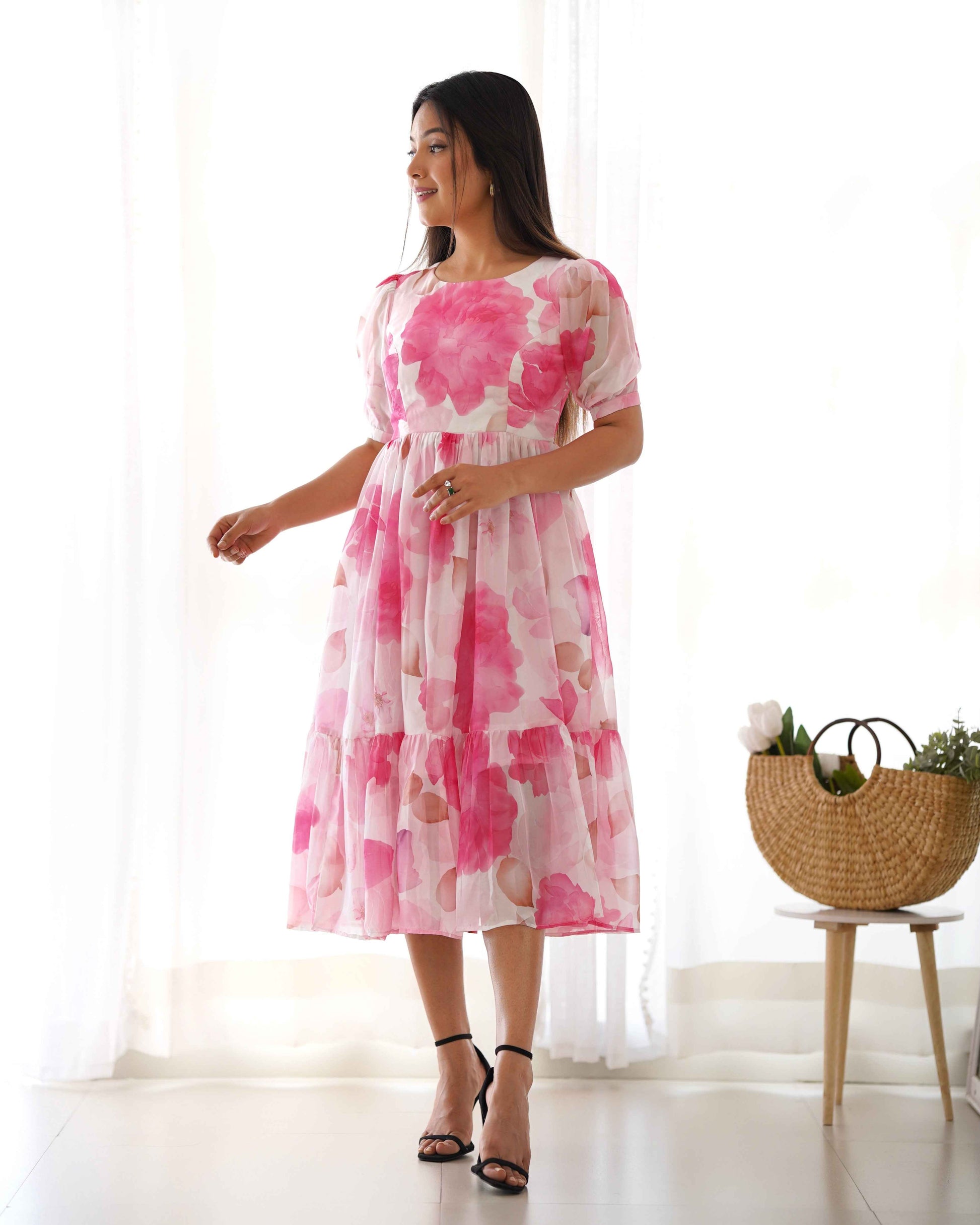 Organja Silk One Piece Dress Fully Stitched Ready To Wear