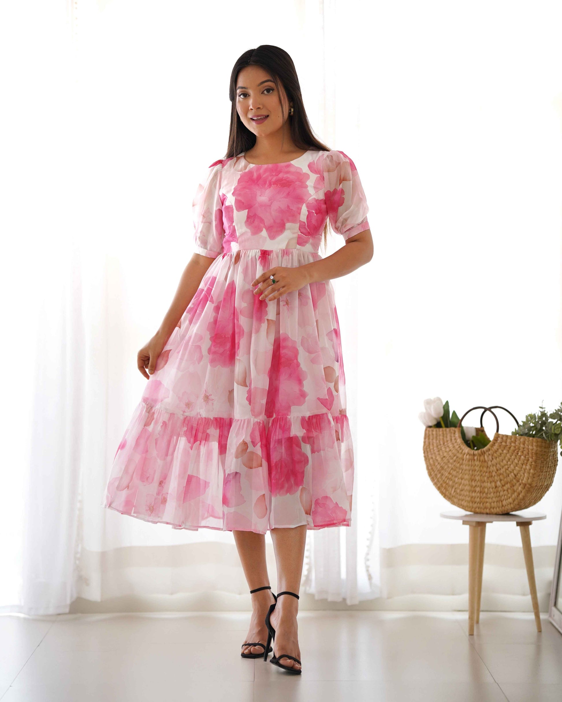 Organja Silk One Piece Dress Fully Stitched Ready To Wear