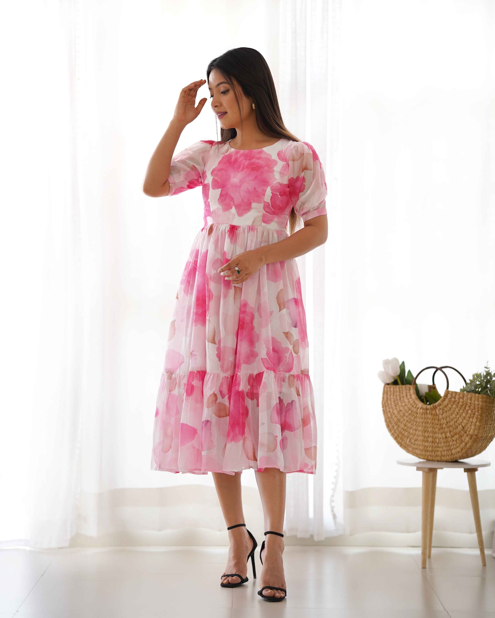 Organja Silk One Piece Dress Fully Stitched Ready To Wear