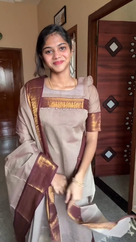 traditional Indian salwar kameez or a kurta set