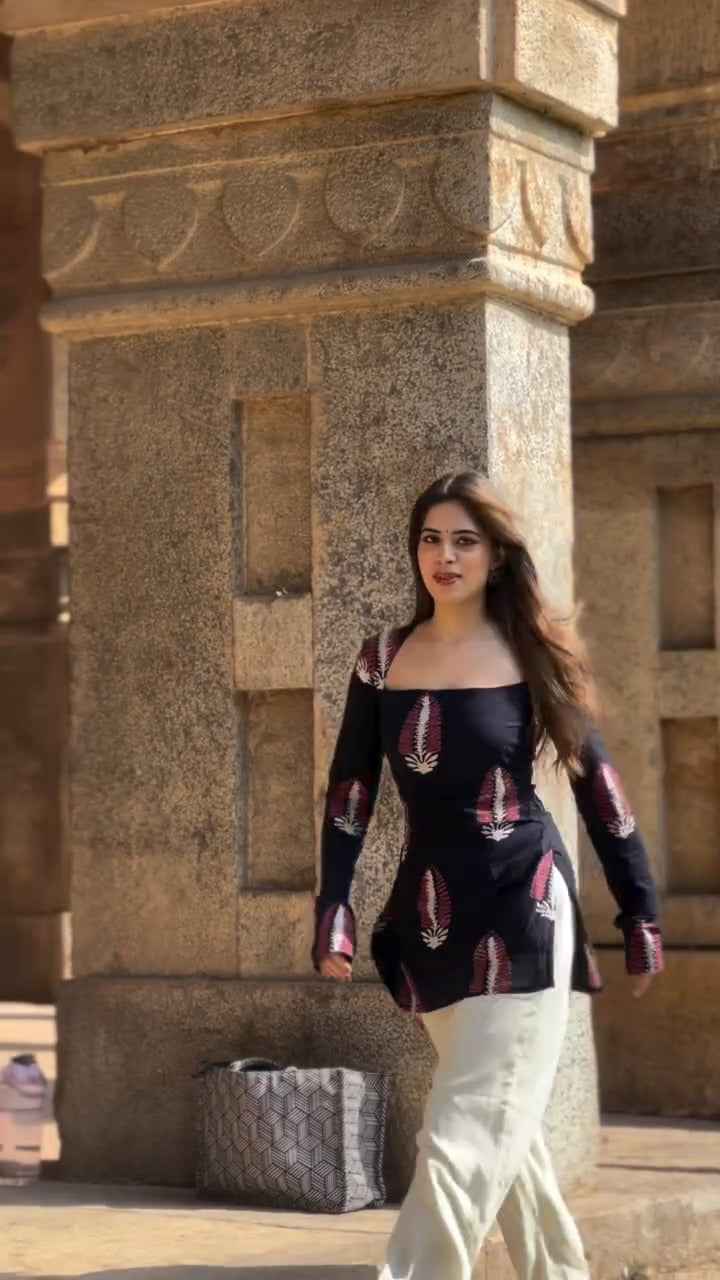 Block printed kurti or short top
