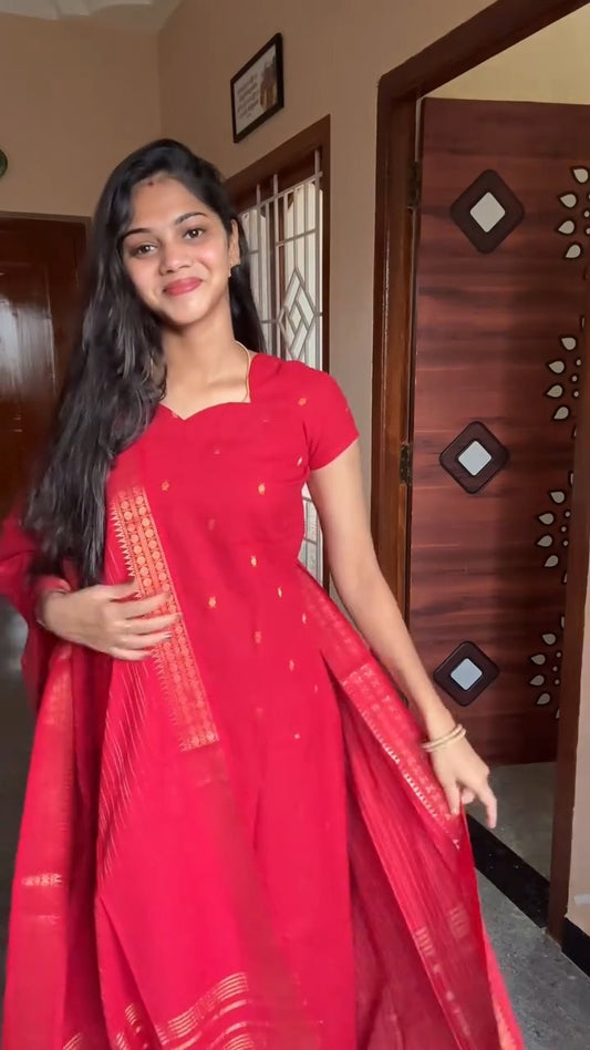 traditional Indian salwar kameez or a kurta set