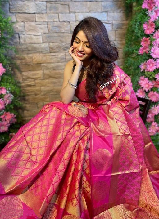 Pathani Soft Silk Saree Wedding Party Wear with Blouse Piece India | eBay