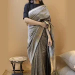 Traditional Kanjivaram Wevaed Jikjack Soft Silk Jacquard Saree - Saree Vale 5